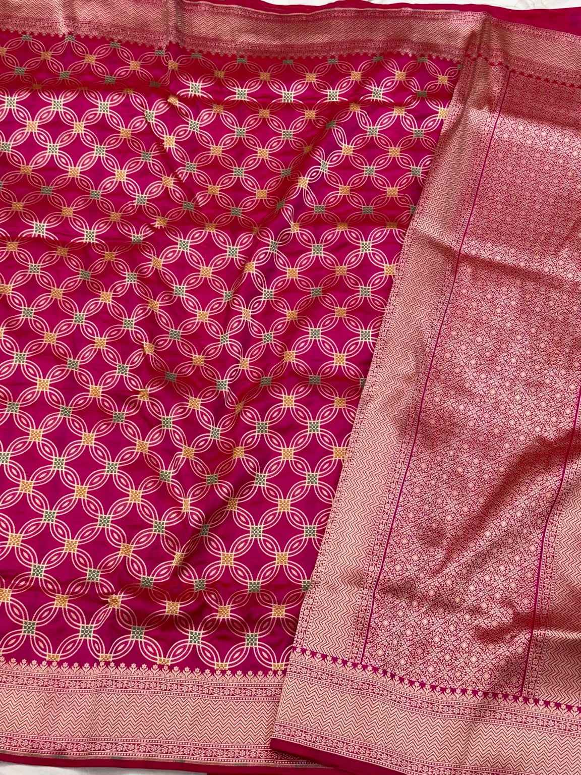 Pink Pure Mulberry Silk & Pure Katan Silk | Elegant Heritage Weave | Handloom Contemporary  Banarasi Saree