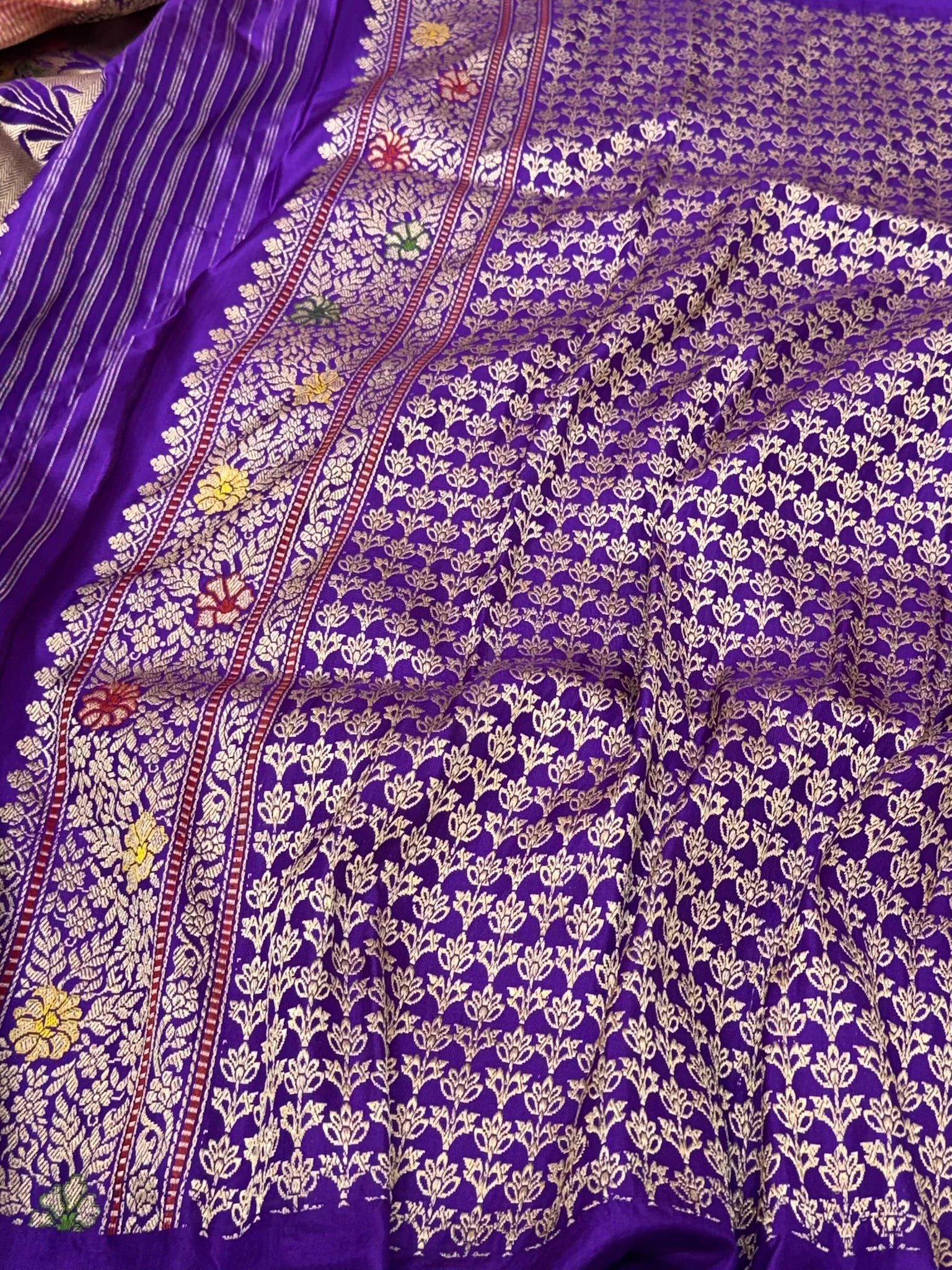 Pink Pure Mulberry Double Katan Silk | Kadhwa Ektara Kadhiyal | Handwoven Banarasi Saree - Six Yards of Pure Elegance