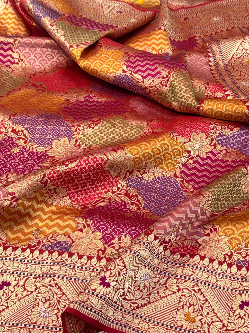 Lavender Pure Mulberry Double Katan Silk Handwoven Banarasi Saree