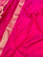 Rani Pink Pure Katan Silk Handloom Contemporary Banarasi Brocade Saree