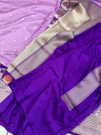 Lavender/Purple Ektara Weave Pure Handwoven Saree