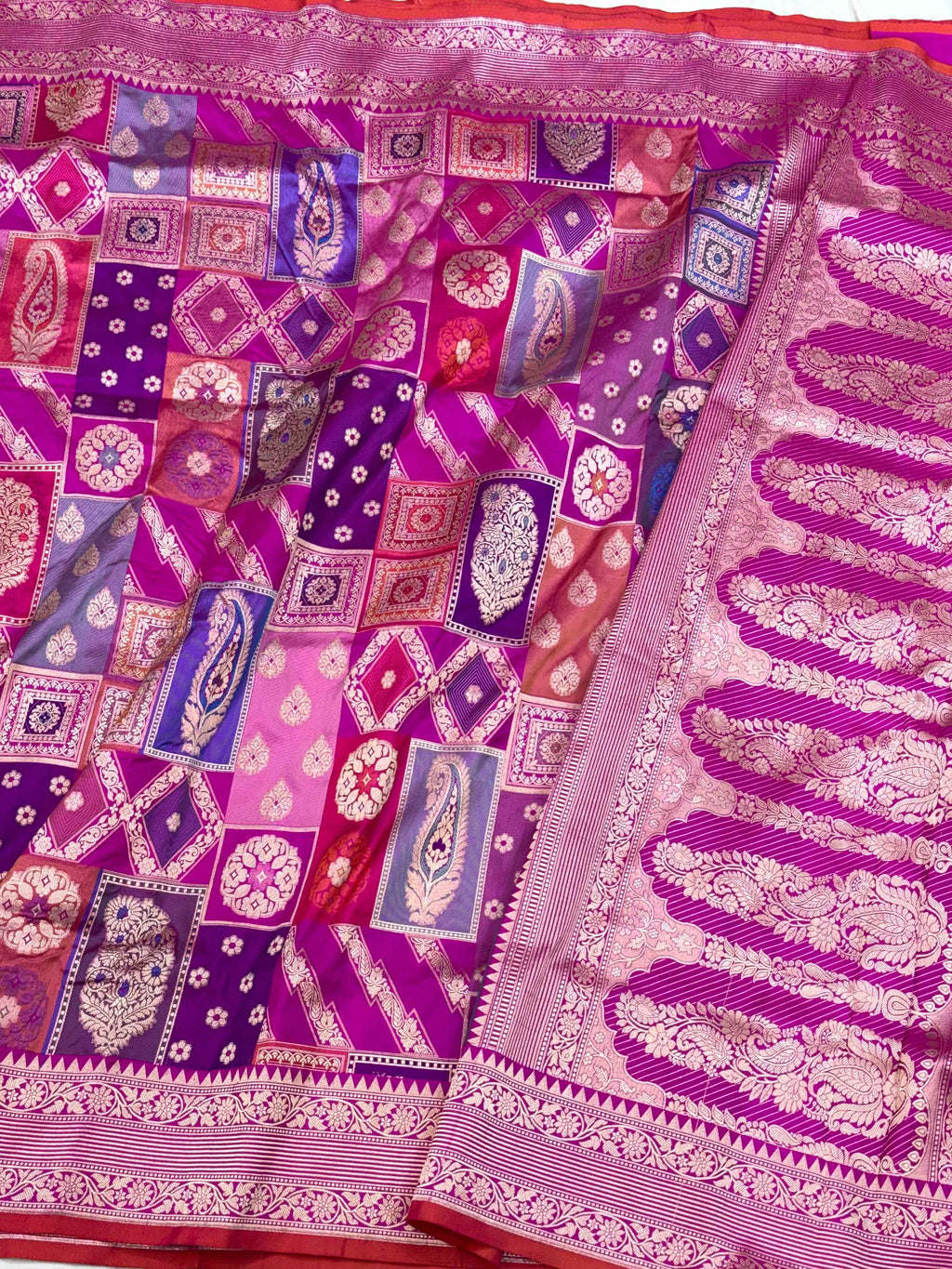 Pink Pure Mulberry Katan Silk Handloom Banarasi Saree - Rangkaat