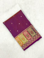 Magenta Pink Katan Silk Pure Handwoven Saree