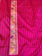 Pink Pure Katan Silk Handwoven Banarasi Saree