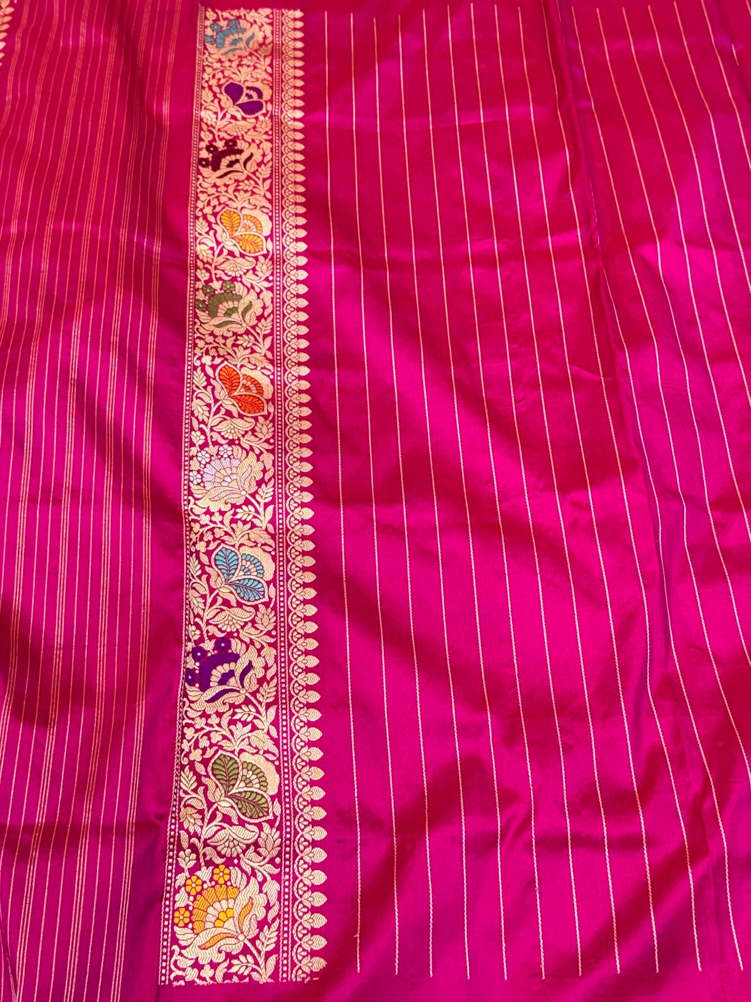 Pink Pure Mulberry Katan Silk Handwoven Banarasi Saree