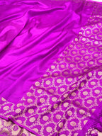 Black Pure Katan Silk Handloom Contemporary Banarasi Saree