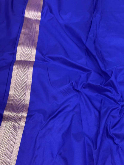 Black Pure Mulberry Katan Silk Handloom Banarasi Brocade Saree