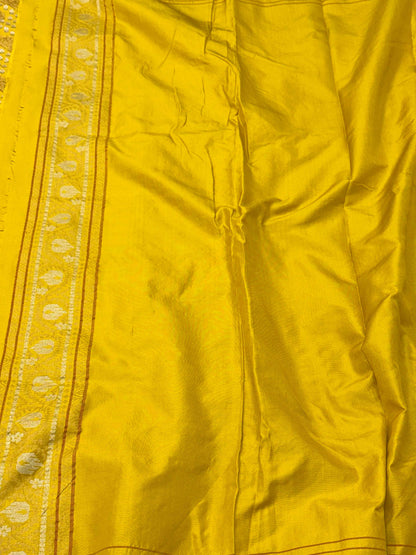 Rani Pink Pure Double Katan Silk Handloom Banarasi Saree |Ektara Weave|
