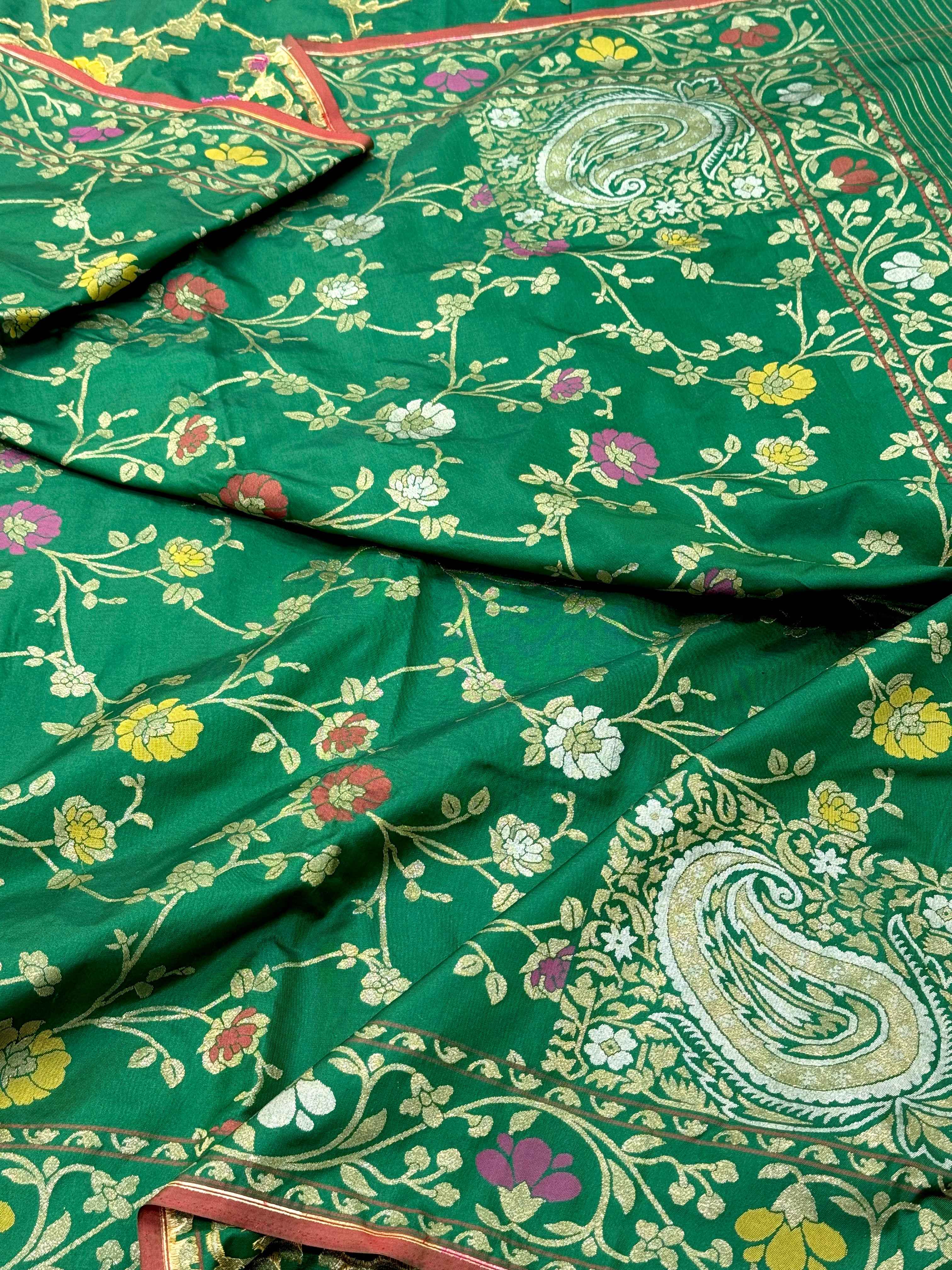 Yellow Pure Double Katan Silk Handloom Banarasi Saree |Ektara Weave|