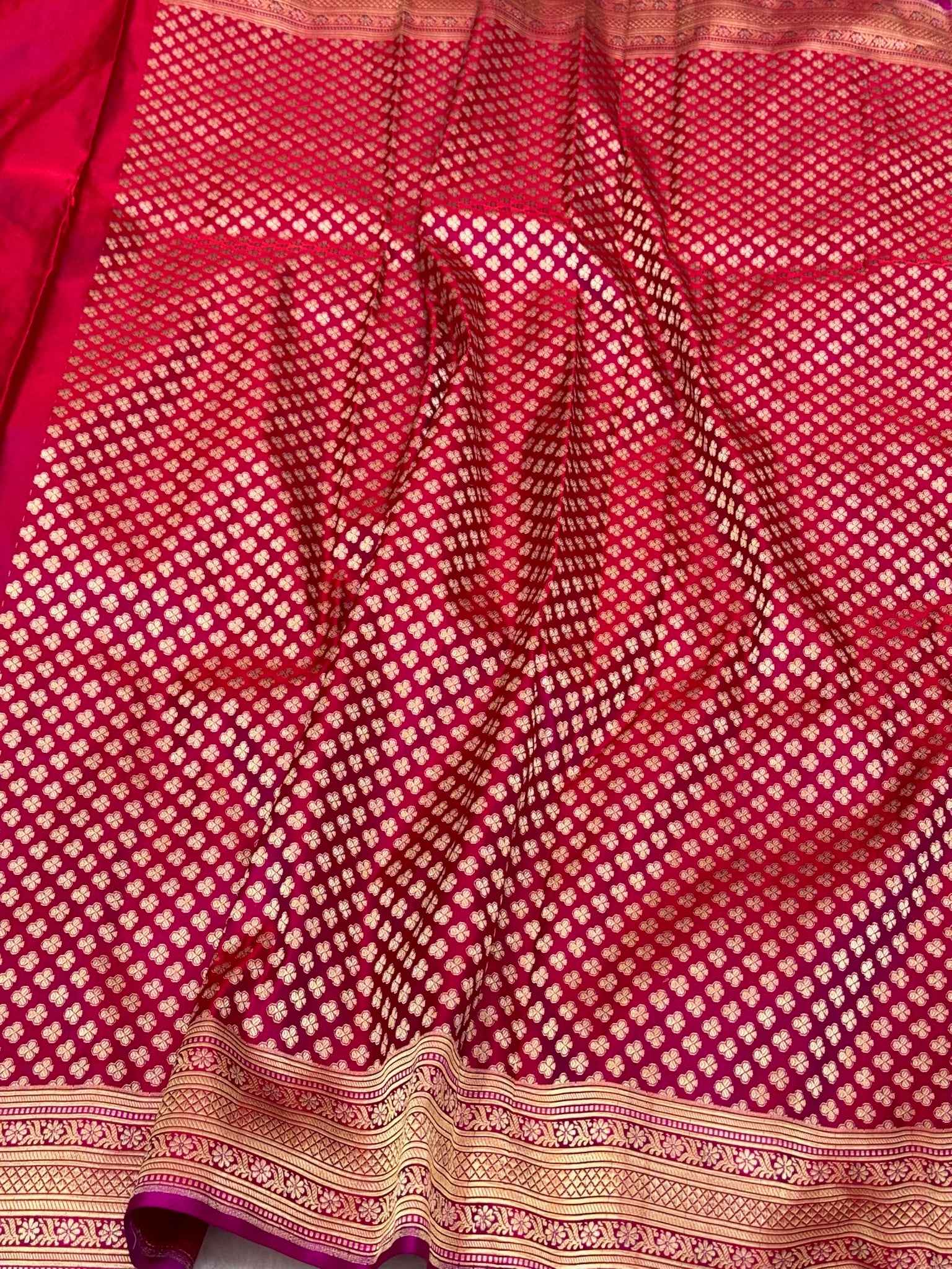 Admiral Blue Pure Katan Silk Ektara Weave Handwoven Banarasi Saree