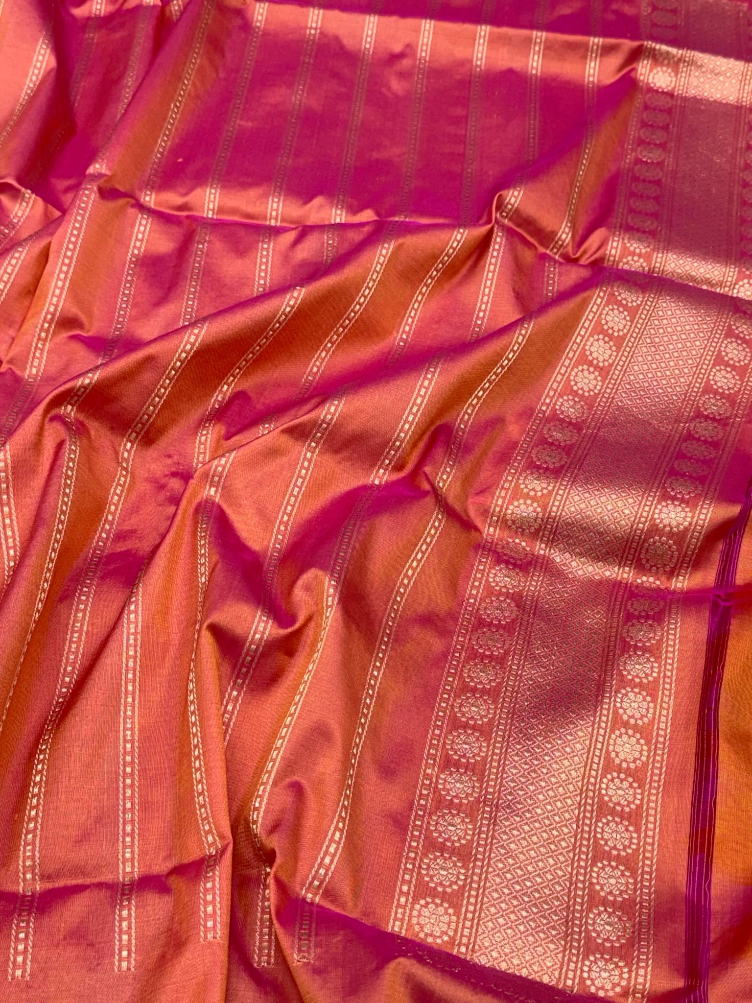 Red Pure Mulberry Silk & Pure Katan Silk | Kadhwa Weave | Handwoven Banarasi Saree