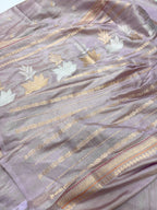 Lavender Ektara Weave Banarasi Handwoven Saree