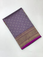 Purple Katan Silk Handwoven Brocade Saree
