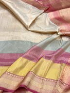 Ivory Double Katan Tissue With Ektara Weave