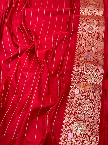 Bottle Green Pure Double Mulberry Katan Silk | Kadhwa Technique | Handwoven Banarasi Saree - New Era Of Saree Glamour